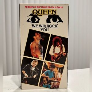 Queen We Will Rock You VHS Video Tape Freddie Mercury Live Concert Footage Film